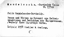 Felix Mendelssohn Bartholdy
