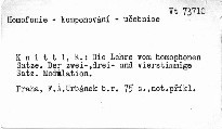 Die Lehre vom homophonen Satze