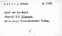 Gorki ind die Musik