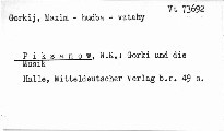 Gorki ind die Musik