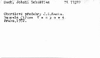 Chorálové předehry J.S.Bacha