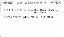 Chorálové předehry J.S.Bacha