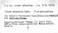 Johann Sebastian Bach.Klavierbüchlein für Wil