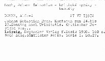 J. S. Bach: Kantaten zum 24. bis 27. Sonntag nach Trinitatis