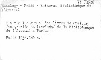 Catalogue des Livres de Musique de la Bibliot