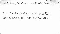 Händel-Jahrbuch 1932