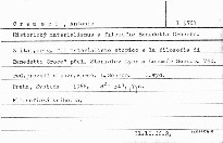 Historický materialismus a filosofie Benedett