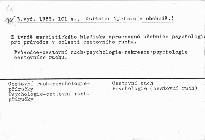 Psychologie v cestovním ruchu