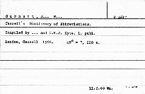 Cassel's Dictionary of Abbreviations