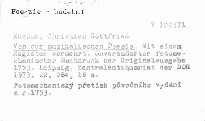 Von der musikalischen Poesie
