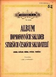 Album homofonních skladeb klavírních starších českých skladatelů