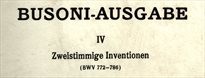 Zweistimmige Inventionen