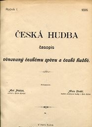 Česká hudba
(Ročník I., číslo 1.)