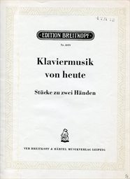 Klaviermusik von heute