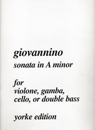 Sonata in A minor for violone, gamba, cello, or double bass