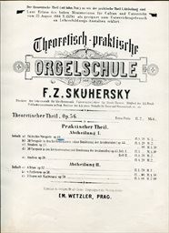 Theoretisch-praktische Orgelschule
(Praktischer Teil, Abtheilung I., inhalt,)