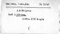 A. N. Skrjabin