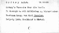 Gretry's Versuche über die Musik