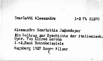 Alessandro Scaraltti's Jugendoper