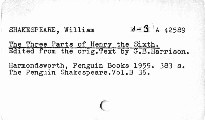 The Three Parts of Henry the Sixth