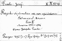 Regesta diplomatica nec noc epistolaria Bohemiae et Moraviae
                        (Pars 4,)
                    