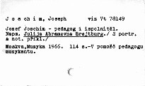 Jozef Joachim - pedagog i ispolnitel‘