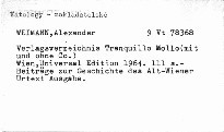 Verlagsverzeichnis Tranquillo Mollo