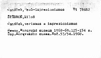 Janáček, verismus a impresionismus