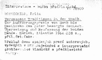 Vergessene Traditionen in der Musik
