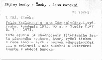 Felix Kadlinský a jeho Zdoroslavíček
