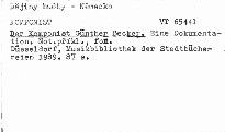 Der Komponist Günther Becker