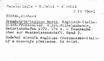 Fremdwörterlexikon Musik