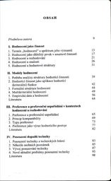 Hodnocen&iacute; a hodnoty