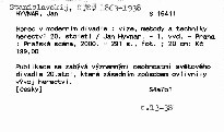 Herec v moderním divadle