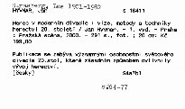 Herec v moderním divadle