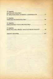 Velmi kr&aacute;tk&yacute; &uacute;vod do politiky