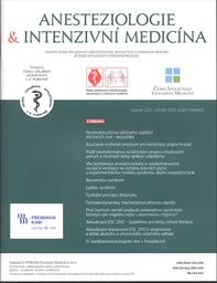 Anesteziologie a intenzivní medicína