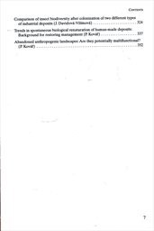 Natural recovery of human-made deposits in landscape