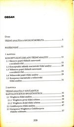 Třídní analýza a sociální mobilita