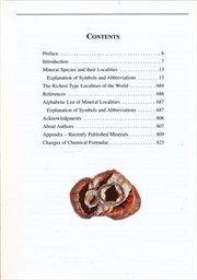 Minerals and their localities