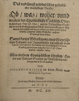 Viel und längst gewündschter gründlicher warhafftiger Bericht, ob, was, woher unnd wiefern der churfürstliche sächsische Oberhoffprediger, Herr D. Hoe mit der böhmischen Sach ... zu thun gehabt ...