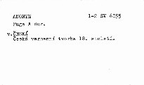 Česká varhanní tvorba 18 století