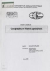 Geography of world agriculture