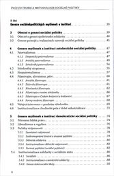 Úvod do teorie a metodologie sociální politiky