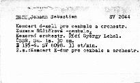Koncerty pro cembalo d moll, E dur, BWV1052, 1053