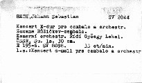 Koncerty pro cembalo d moll, E dur, BWV1052, 1053