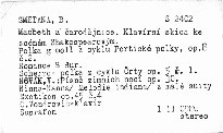 Macbeth a čarodějnice. Polka g moll. Romance B dur
