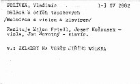 Skladby na verše Jiřího Wolkera