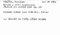 Skladby na verše Jiřího Wolkera