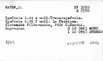 Symfonie čš. 44 e moll, č. 49 f moll